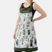 Gepersonaliseerd Succulent & Potted Plant Pattern Schort (Insitu)