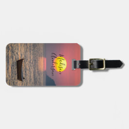 Gepersonaliseerd Sunset Ocean Uitzicht Bagagelabel