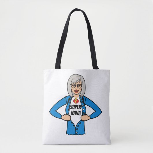 Gepersonaliseerd Super Nana Tas (Voorkant)