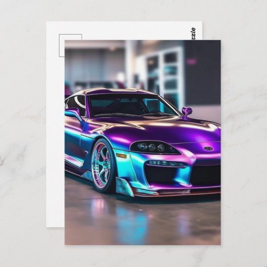 Gepersonaliseerd Supercars:Vetkleuren en wijziging Briefkaart (Voorkant / Achterkant)