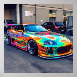 Gepersonaliseerd Supercars:Vetkleuren en wijziging Poster
