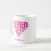Gepersonaliseerd Superverpleegroze Koffiemok (Voorkant links)
