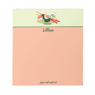 Gepersonaliseerd sushi-notitieblok notitieblok