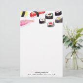 Gepersonaliseerd | Sushi Stationery Briefpapier (Staand voorkant)