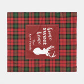 Gepersonaliseerd Sweet Home Tartan Clan Kerr Pset Fleece Deken (Voorkant (Horizontaal))