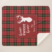 Gepersonaliseerd Sweet Home Tartan Clan Kerr Pset Sherpa Deken (Voorkant (horizontaal))