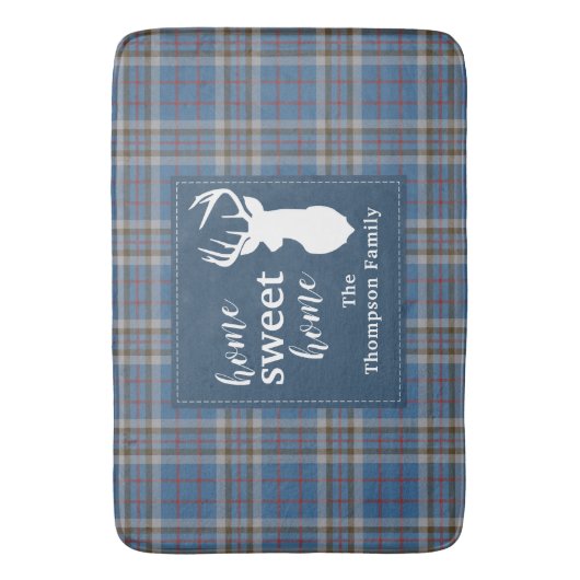 Gepersonaliseerd Sweet Home Tartan Clan Thompson P Badmat (Voorkant Verticaal)