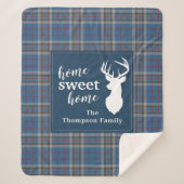 Gepersonaliseerd Sweet Home Tartan Clan Thompson P Sherpa Deken (Voorkant)