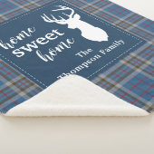 Gepersonaliseerd Sweet Home Tartan Clan Thompson P Sherpa Deken (3/4)