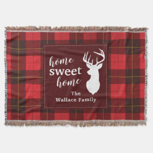 Gepersonaliseerd Sweet Home Tartan Clan Wallace Ps Deken