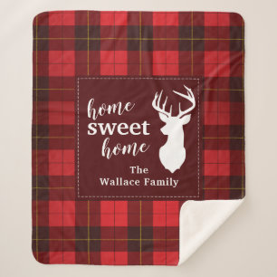Gepersonaliseerd Sweet Home Tartan Clan Wallace Ps Sherpa Deken