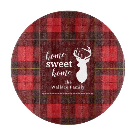 Gepersonaliseerd Sweet Home Tartan Clan Wallace Ps Snijplank (Voorkant)