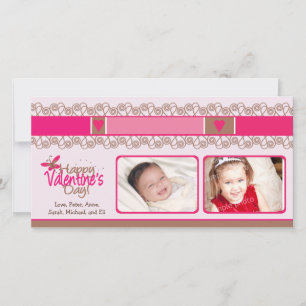 Gepersonaliseerd Sweet Valentijnsdag twee-foto kaa Feestdagenkaart