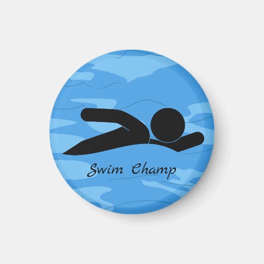 Gepersonaliseerd Swim Magnet (Voorkant)