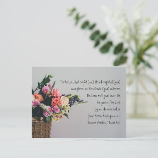 Gepersonaliseerd sympathie Bijbelse belofte Briefk Briefkaart (Staand voorkant)