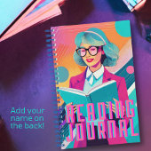 Gepersonaliseerd Synthwave Reading Journal Notitieboek