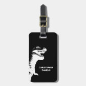 Gepersonaliseerd T-Rex Dinosaurus Bagagelabel (Voorkant verticaal)