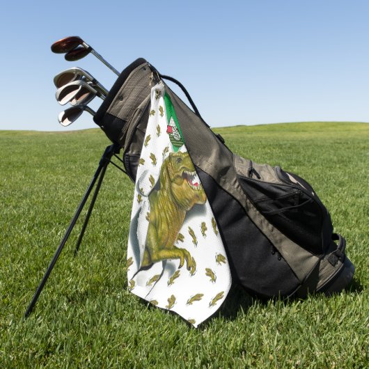 Gepersonaliseerd T-Rex Golfhanddoek (Groen)