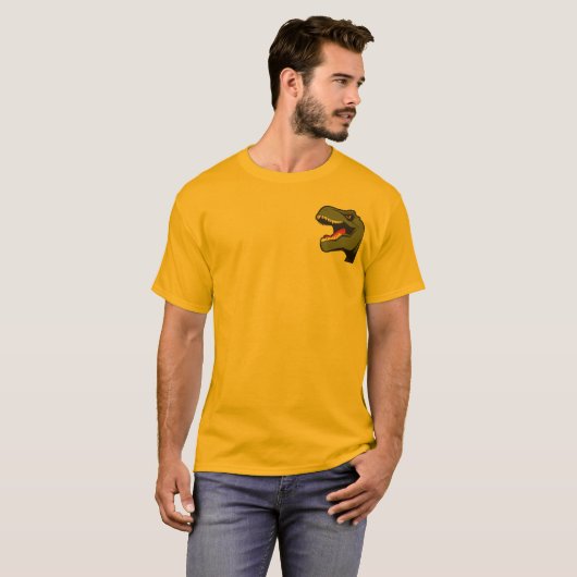Gepersonaliseerd T-Rex Pocket t-shirt (Voorkant volledig)