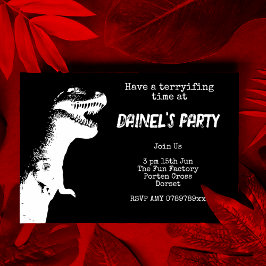 Gepersonaliseerd T-Rex verjaardagsfeestje Kaart