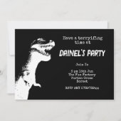 Gepersonaliseerd T-Rex verjaardagsfeestje Kaart (Voorkant)