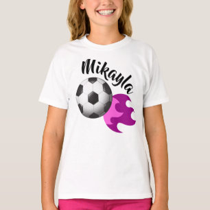 Gepersonaliseerd T-shirt Meisjes Voetbal