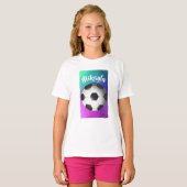 Gepersonaliseerd T-shirt Meisjes Voetbal (Voorkant volledig)