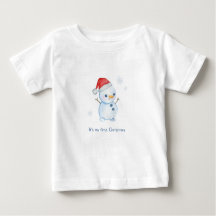 Gepersonaliseerd T-shirt met ‘eerste kerstdag’