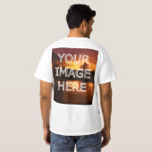 Gepersonaliseerd T-Shirt met foto en tekst (Achterkant volledig)