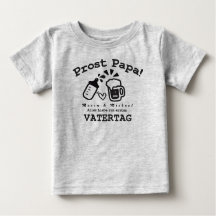 Gepersonaliseerd T-shirt Papa Baby Vaderdag Outfit