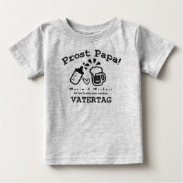 Gepersonaliseerd T-shirt Papa Baby Vaderdag Outfit