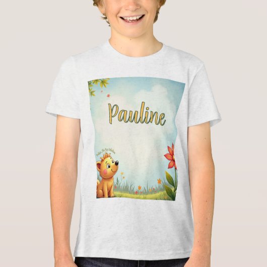 Gepersonaliseerd t shirt voor kinderen (Voorkant)