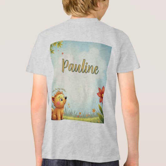 Gepersonaliseerd t shirt voor kinderen (Achterkant)