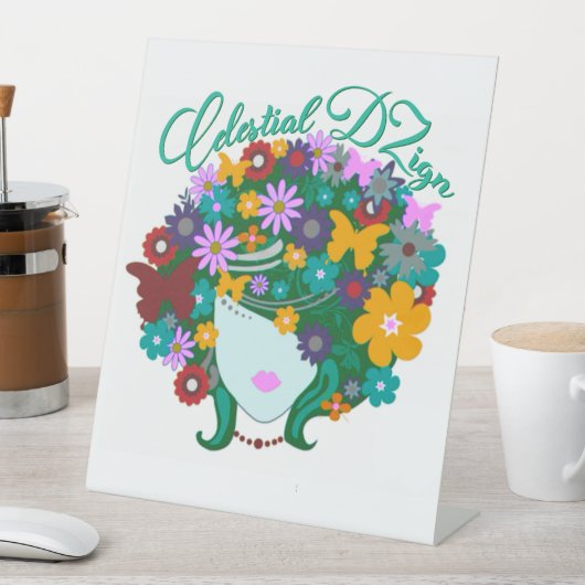 Gepersonaliseerd tablet reclamebord met voetstuk (Insitu)