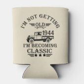 Gepersonaliseerd tachtig vintage 80ste verjaardags blikjeskoeler (Achterkant)