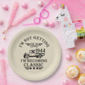 Gepersonaliseerd tachtig vintage 80ste verjaardags papieren bordje (Feest)