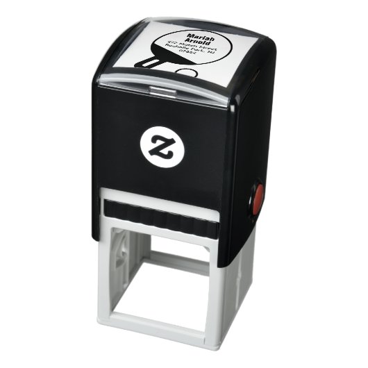Gepersonaliseerd tafeltennisracket retouradres  zelfinktende stempel (Product)