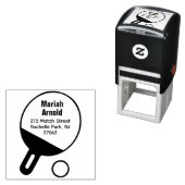 Gepersonaliseerd tafeltennisracket retouradres  zelfinktende stempel (In situ)