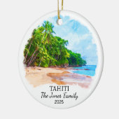 Gepersonaliseerd Tahiti Ornament, Frans-Polynesië Keramisch Ornament (Links)