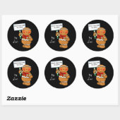 Gepersonaliseerd tandenbrood Vakbakkers Ronde Sticker (Vel)