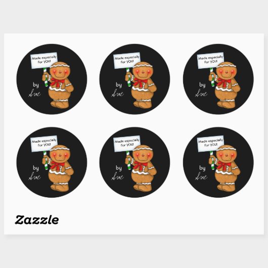 Gepersonaliseerd tandenbrood Vakbakkers Ronde Sticker (Vel)