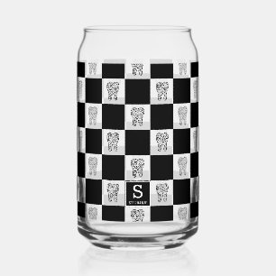Gepersonaliseerd tandheelkundig patroon blikvorm glas