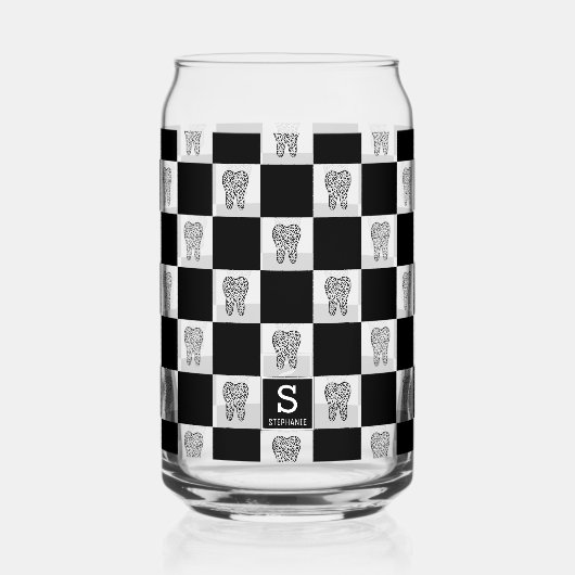 Gepersonaliseerd tandheelkundig patroon blikvorm glas (Voorkant)