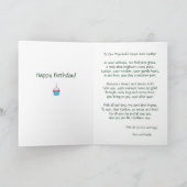 Gepersonaliseerd tante boeket verjaardagsgedicht K Aankondiging (Binnen)