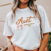 Gepersonaliseerd tante jaar gevestigd t-shirt