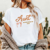 Gepersonaliseerd tante jaar gevestigd t-shirt