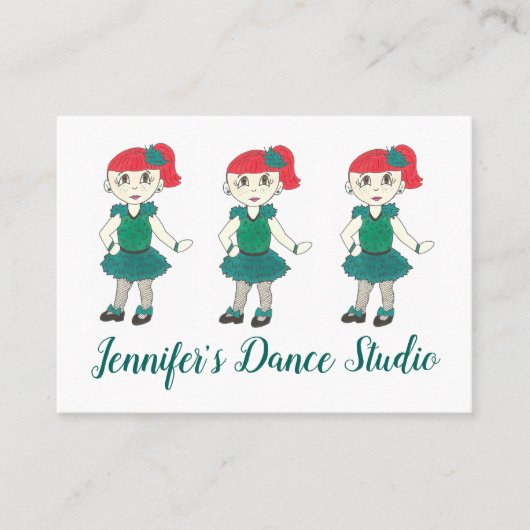 Gepersonaliseerd Tap Dance School Studio Teacher G Visitekaartje (Voorkant)