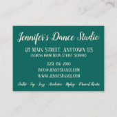 Gepersonaliseerd Tap Dance School Studio Teacher G Visitekaartje (Achterkant)