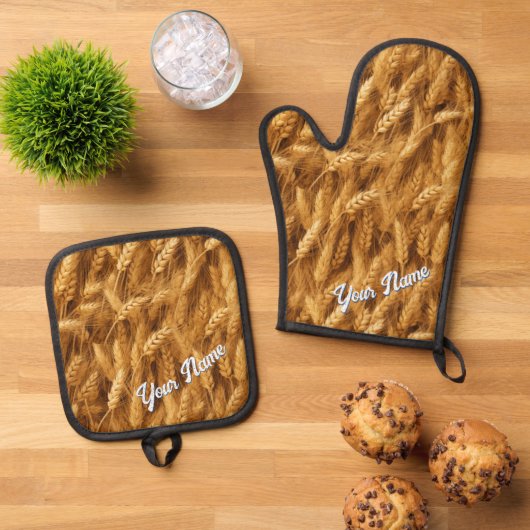 GEPERSONALISEERD TARWEPATROON OVENWANT & PANNENLAP SET (Top down)