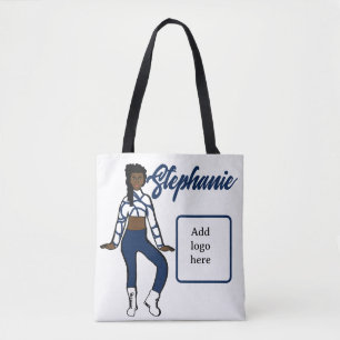 Gepersonaliseerd Tas danser (blauw wit)